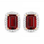 Cushion Diamond Halo Stud Earrings