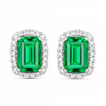 Cushion Diamond Halo Stud Earrings