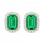 Cushion Diamond Halo Stud Earrings
