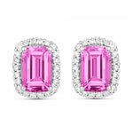 Cushion Diamond Halo Stud Earrings