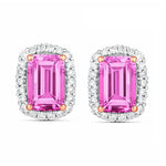 Cushion Diamond Halo Stud Earrings