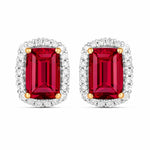 Cushion Diamond Halo Stud Earrings