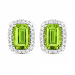 Cushion Diamond Halo Stud Earrings