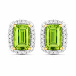 Cushion Diamond Halo Stud Earrings