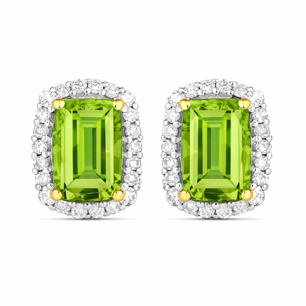 Cushion Diamond Halo Stud Earrings