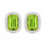 Cushion Diamond Halo Stud Earrings