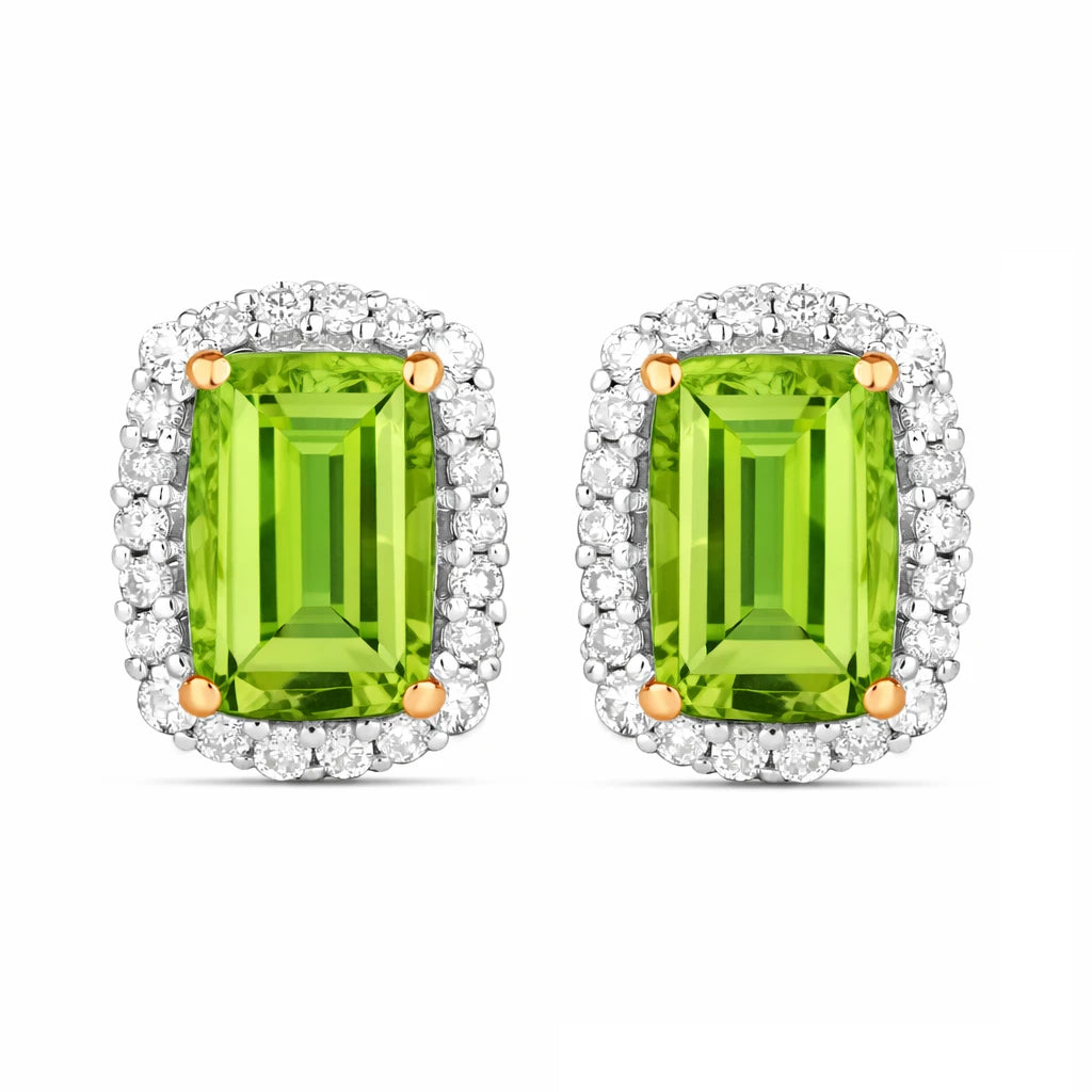 Cushion Diamond Halo Stud Earrings