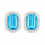 Cushion Diamond Halo Stud Earrings