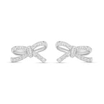 Natural Diamond Bow Earrings