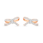 Natural Diamond Bow Earrings