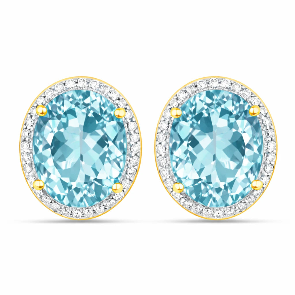 Opulent Oval Diamond Halo Stud Earrings