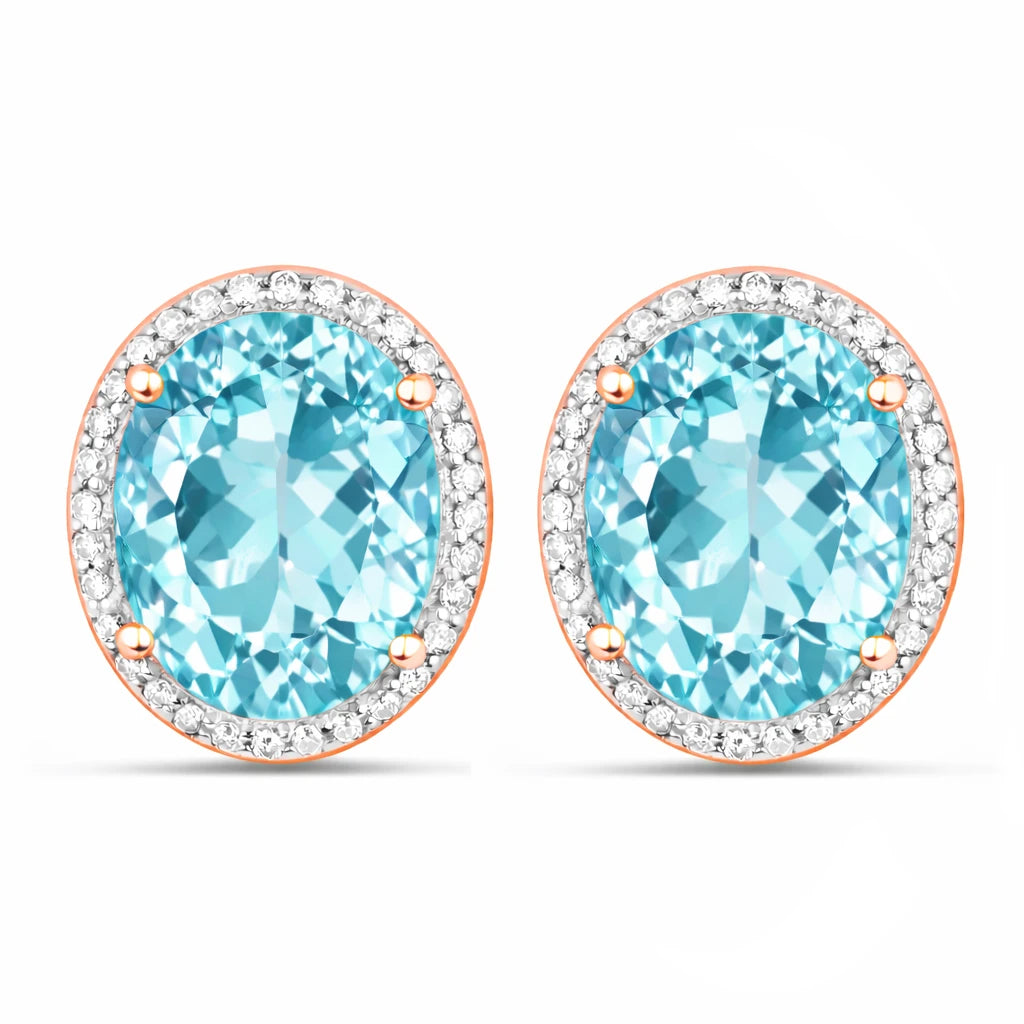 Opulent Oval Diamond Halo Stud Earrings