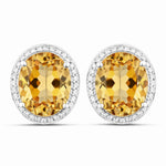 Opulent Oval Diamond Halo Stud Earrings