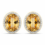 Opulent Oval Diamond Halo Stud Earrings
