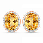 Opulent Oval Diamond Halo Stud Earrings