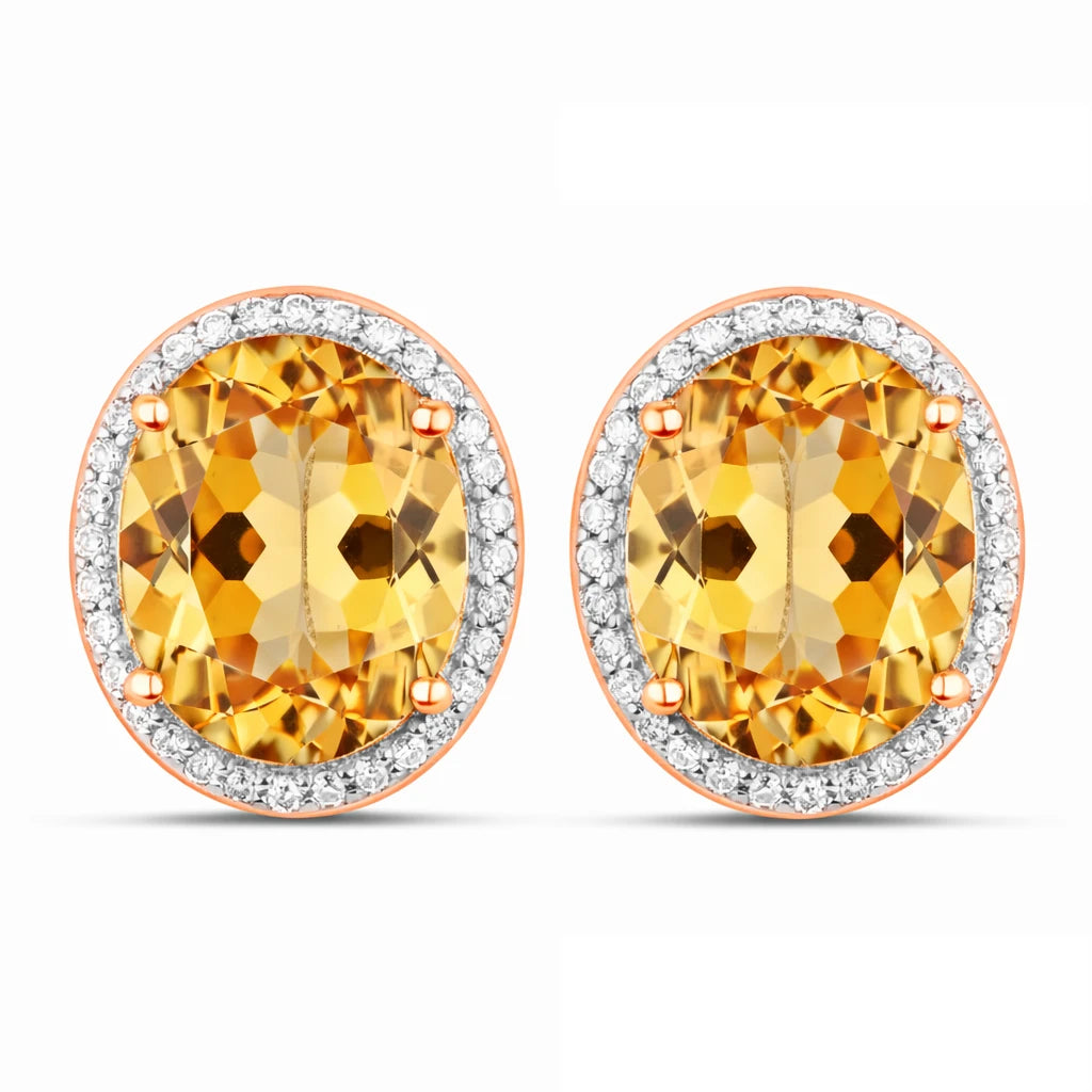 Opulent Oval Diamond Halo Stud Earrings