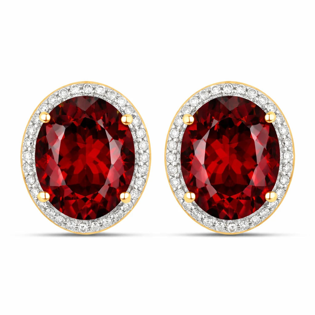Opulent Oval Diamond Halo Stud Earrings