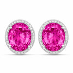 Opulent Oval Diamond Halo Stud Earrings