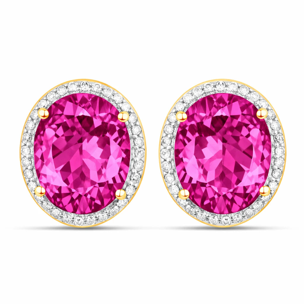 Opulent Oval Diamond Halo Stud Earrings