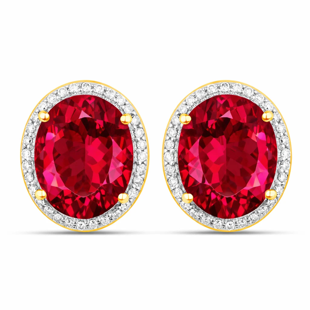 Opulent Oval Diamond Halo Stud Earrings