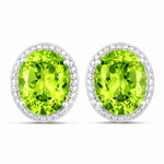 Opulent Oval Diamond Halo Stud Earrings