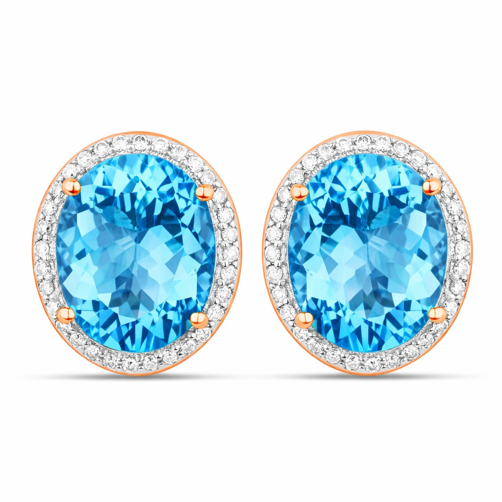 Opulent Oval Diamond Halo Stud Earrings