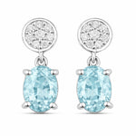 Ophelia Oval Diamond Accent Drop Earrings