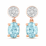 Ophelia Oval Diamond Accent Drop Earrings