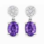 Ophelia Oval Diamond Accent Drop Earrings