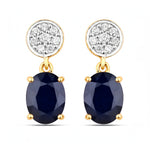 Ophelia Oval Diamond Accent Drop Earrings
