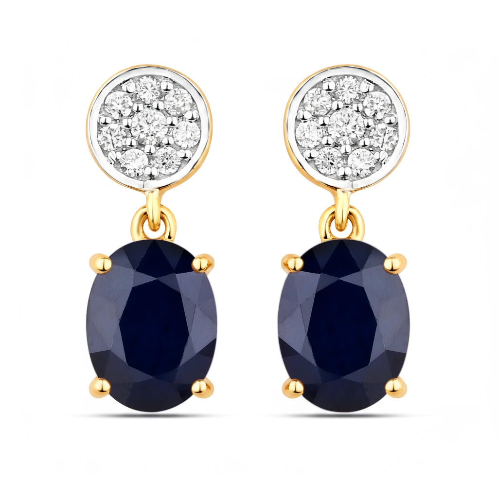 Ophelia Oval Diamond Accent Drop Earrings