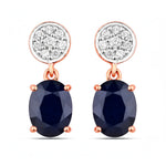 Ophelia Oval Diamond Accent Drop Earrings