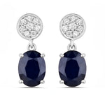 Ophelia Oval Diamond Accent Drop Earrings