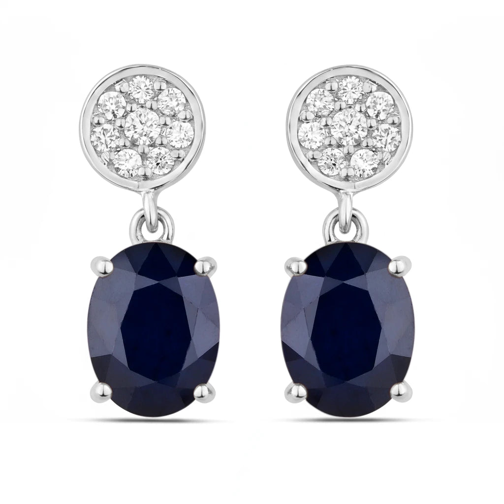 Ophelia Oval Diamond Accent Drop Earrings