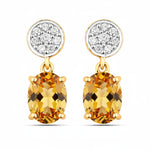 Ophelia Oval Diamond Accent Drop Earrings