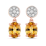 Ophelia Oval Diamond Accent Drop Earrings