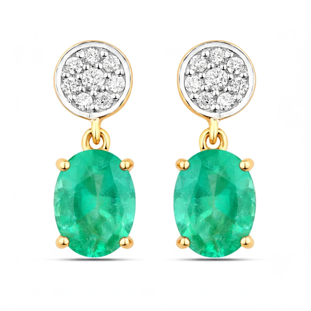Ophelia Oval Diamond Accent Drop Earrings