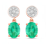 Ophelia Oval Diamond Accent Drop Earrings