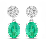 Ophelia Oval Diamond Accent Drop Earrings