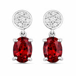 Ophelia Oval Diamond Accent Drop Earrings