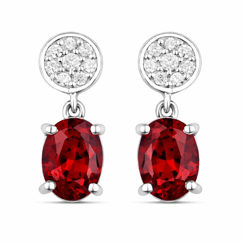 Ophelia Oval Diamond Accent Drop Earrings
