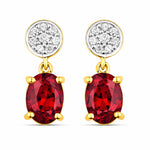 Ophelia Oval Diamond Accent Drop Earrings
