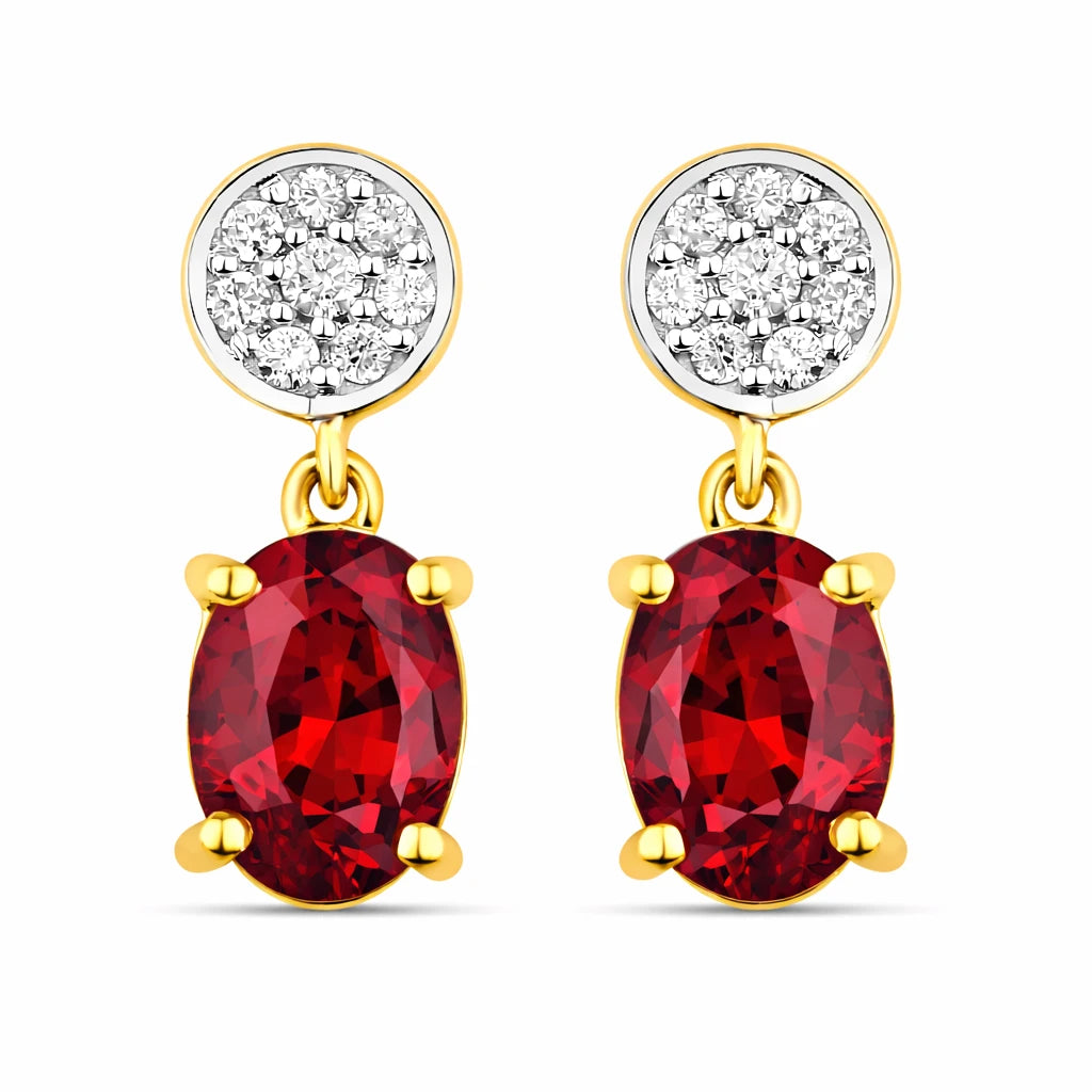 Ophelia Oval Diamond Accent Drop Earrings