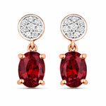Ophelia Oval Diamond Accent Drop Earrings