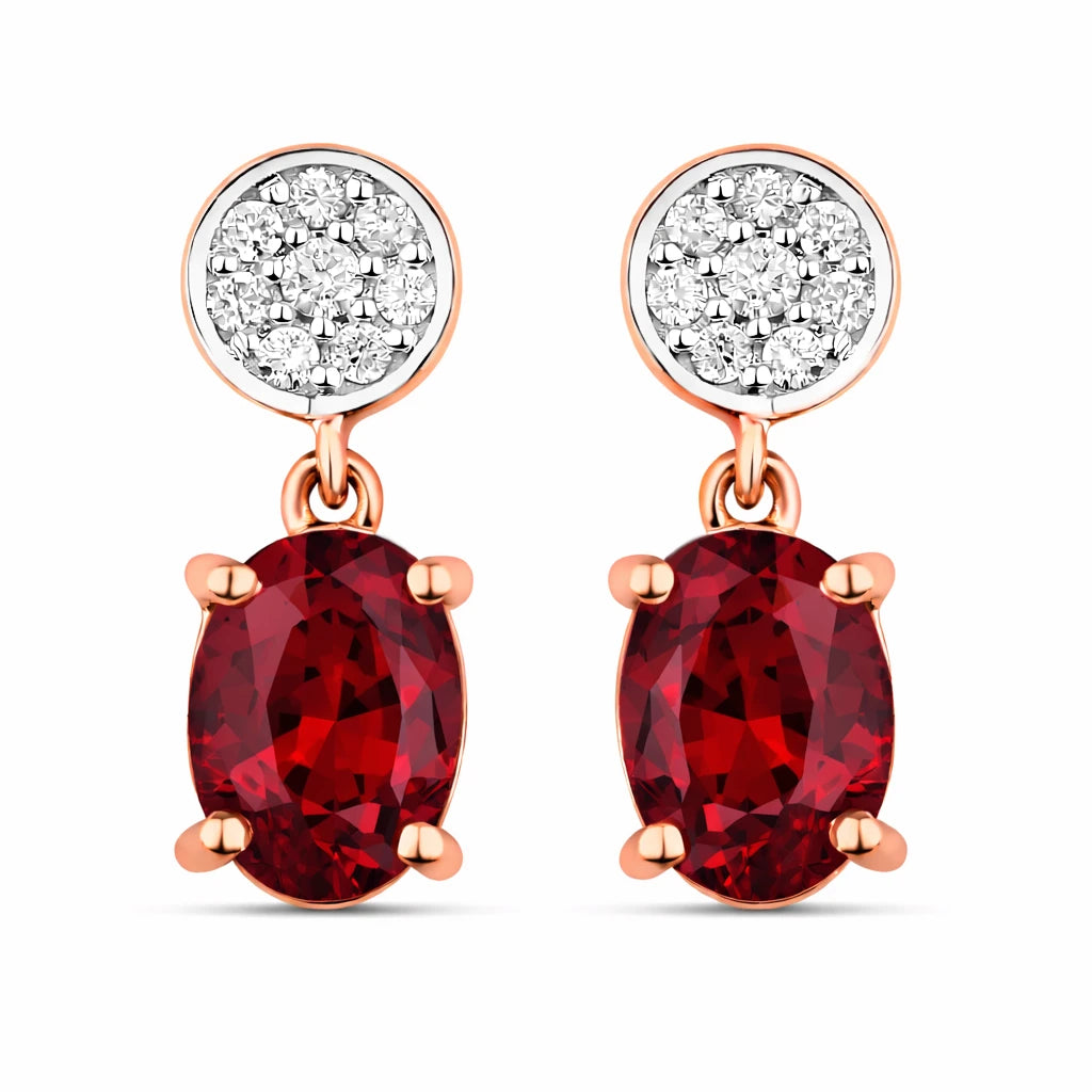 Ophelia Oval Diamond Accent Drop Earrings