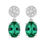 Ophelia Oval Diamond Accent Drop Earrings