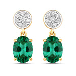 Ophelia Oval Diamond Accent Drop Earrings