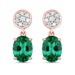 Ophelia Oval Diamond Accent Drop Earrings