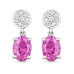 Ophelia Oval Diamond Accent Drop Earrings