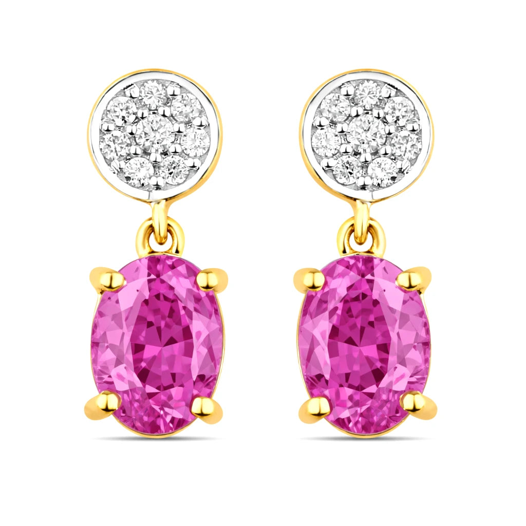 Ophelia Oval Diamond Accent Drop Earrings